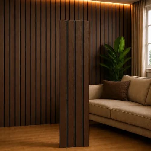10 Placas Painel Madeira Ripada Montável Mdf 90x16 Decoração